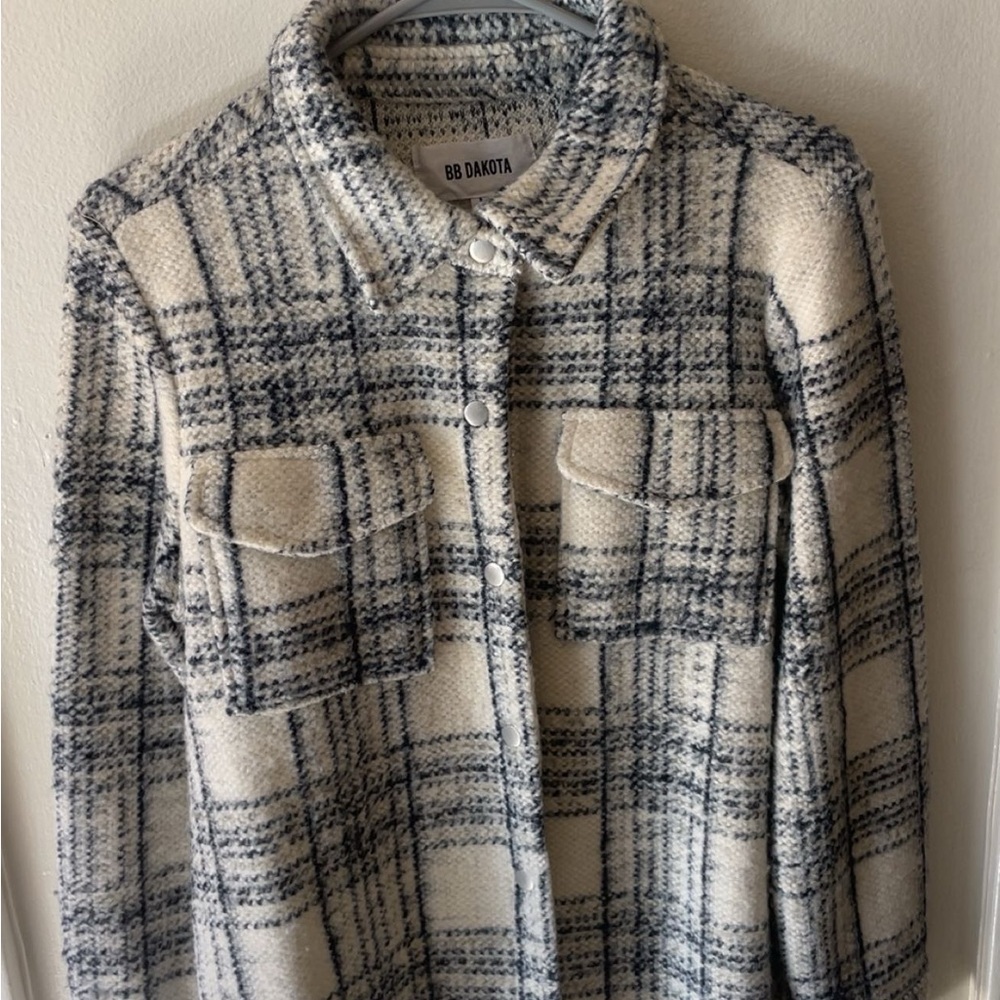 BB Dakota Black and Cream Teddy Jacket